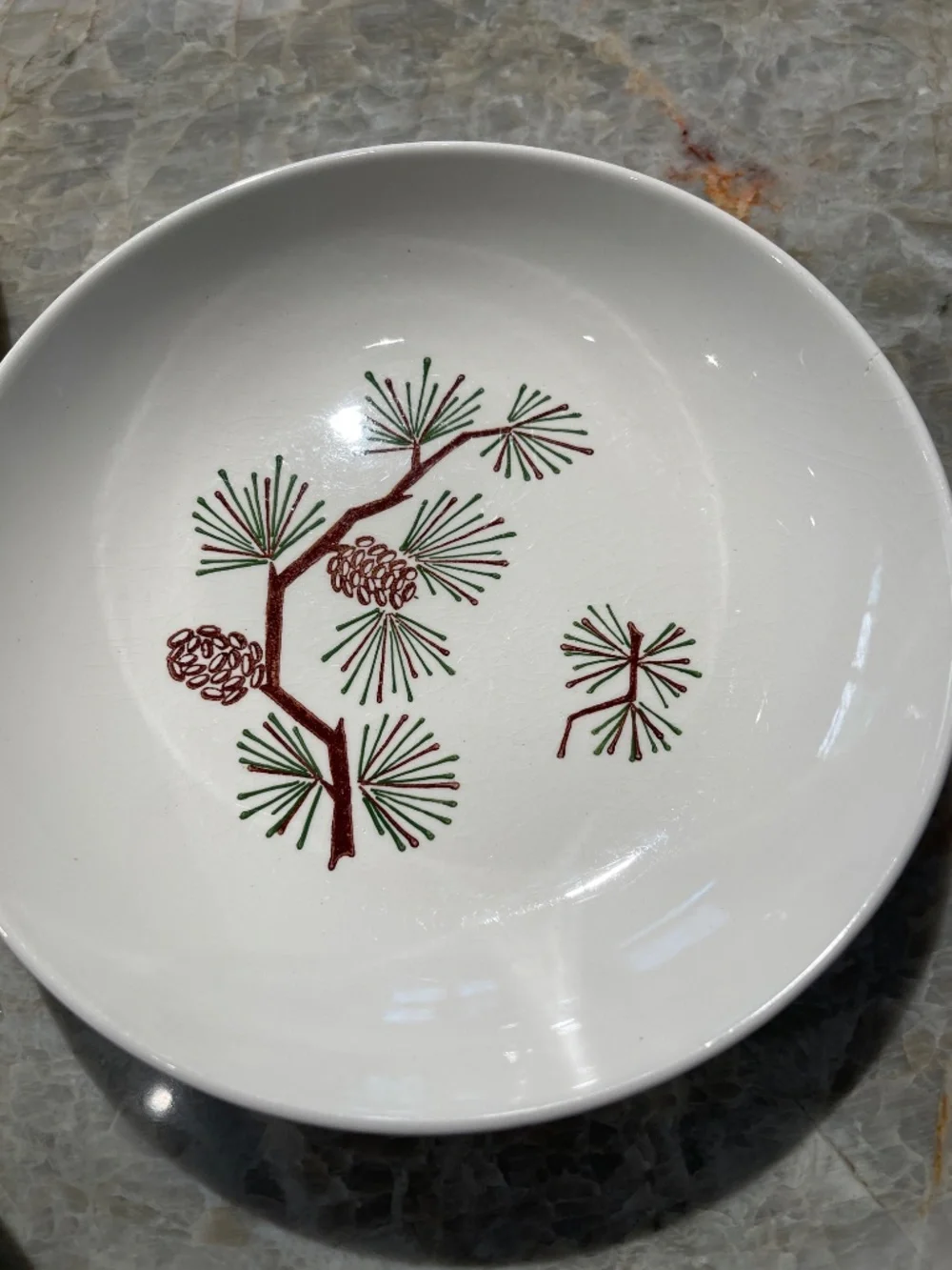 Stetson Marcrest~Vintage Misty Pine  ovenproof hand painted underglaze bowls